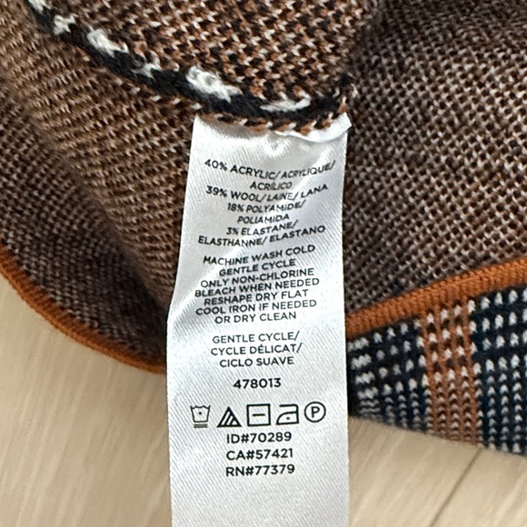 Ann Taylor Black and Orange Checkered Wool Blend Dress - Picture 3 of 9